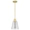 Nuvo Aura, 7 Inch LED Pendant, Brushed Brass, K9 Bubble Crystal, 3000K CCT 62/2181 - alternate 1